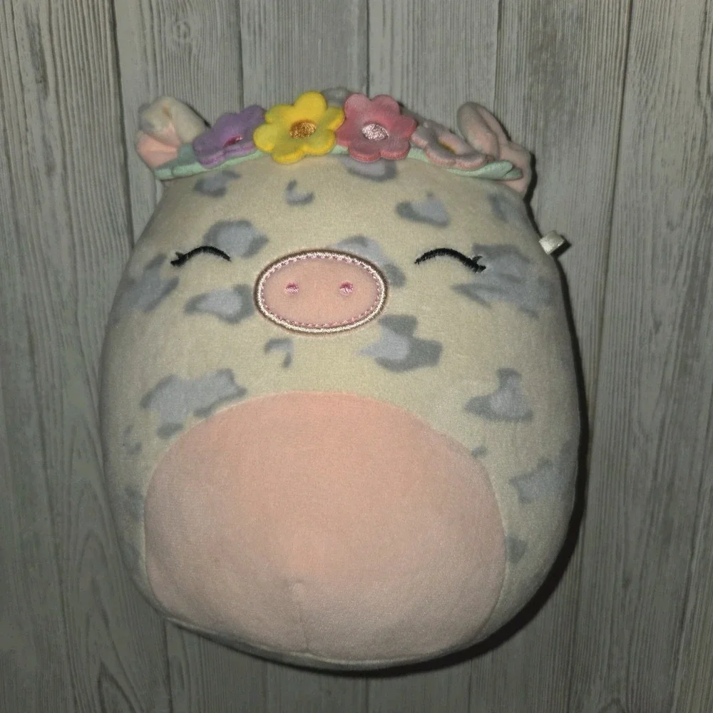 Squishmallows Rosie The Speckled Pig Flower Crown Spotted Plush 8.5 inch Toy